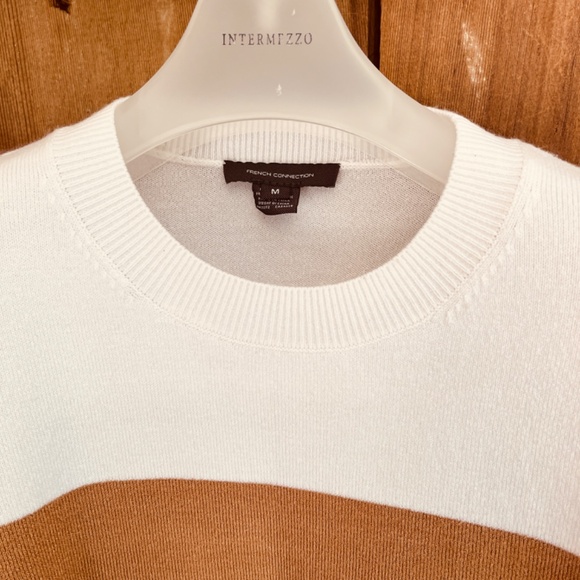 French Connection Womens Della Ribbed Trim Crew Neck Striped Sweater Size M - Picture 6 of 14